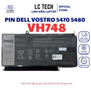 Pin Laptop Dell Vostro 5560 5460 5470 V5560 5480 5570 5439 Inspiron 14ZD 3526 14ZD 3528 -  VH748 - 51.2Wh - LC Tech