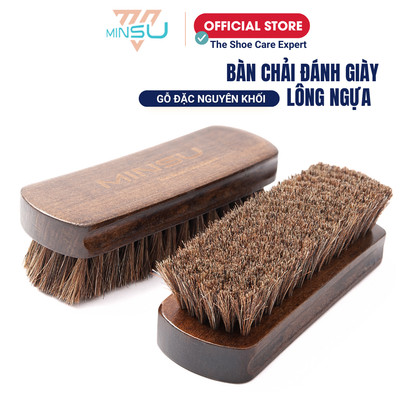 Bàn Chải Đánh Giày Lông Ngựa Cao Cấp MINSU M2414 Chuyên Dùng Vệ Sinh Giày Sneaker, Giày Da Lộn, Nubuck - Loại Lớn