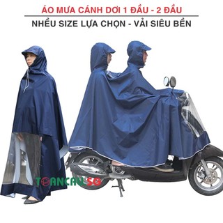 Áo mưa cánh dơi 2 đầu - 1 đầu Nhiều size Vải dù ong cao cấp Siêu bền + Áo mưa 2 người - 1 người Hasu