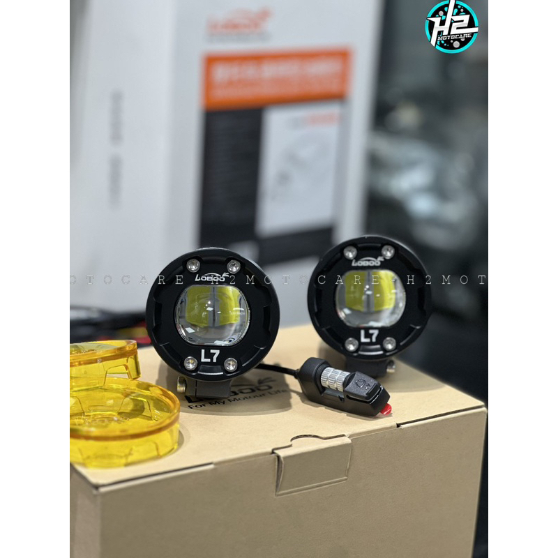 Đèn trợ sáng Loboo L7S Bản nâng cấp (Full mạch, công tắc tăng giảm, pad, đèn) | H2motocare