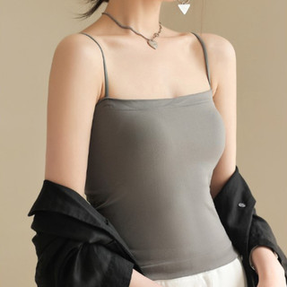 Áo 2 Dây CÓ ĐỆM MÚT NGỰC, Áo Chất Cotton Trơn 3 Màu Dáng Ôm Body dài qua rốn Qccc Elinerly clothing