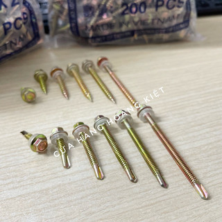 (Bịch 200 con) Vít Tôn Sắt & Vít Tôn Gỗ Dinosaur