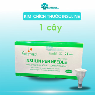 Đầu kim dùng cho bút tiêm insulin Greetmed dùng để chích tiểu đường lẻ 1 cây