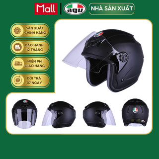 Mũ Bảo Hiểm 3/4 AGU A38 Trơn Hàng Chính Hãng Bảo Hành 12 Tháng Sản Phẩm Thời Trang Và Cao Cấp