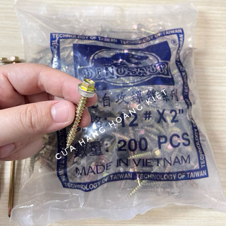 (Bịch 200 con) Vít Tôn Sắt & Vít Tôn Gỗ Dinosaur