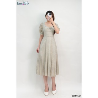 Đầm cổ vuông dáng xòe dập ly Emspo DM3966