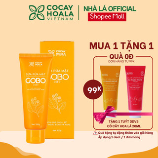 Sữa rửa mặt gobo cỏ cây hoa lá làm sạch - giảm mụn - giúp da căng mịn trắng sáng - dung tích 100g