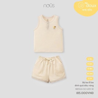 Nous Baby Bộ quần áo ba lỗ bé trai, bé gái họa tiết đáng yêu chất liệu thoáng mát Nous Việt Nam BST T5.20