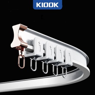 KIOOK Rèm đường ray Thanh treo rèm dán tường Thanh treo rèm cong linh hoạt Thanh treo rèm trần DIY