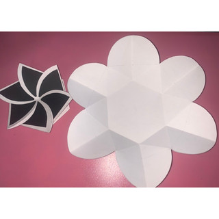Thiệp hoa 6 cánh - flower develop card - dán scrapbook, dán ảnh - Jasmine Handmade 🌼