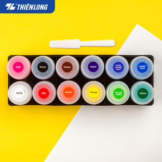 Bộ màu nước 15ml Thiên Long Colokit WACO-05 Màu tươi sáng 12 màu chuyên dụng