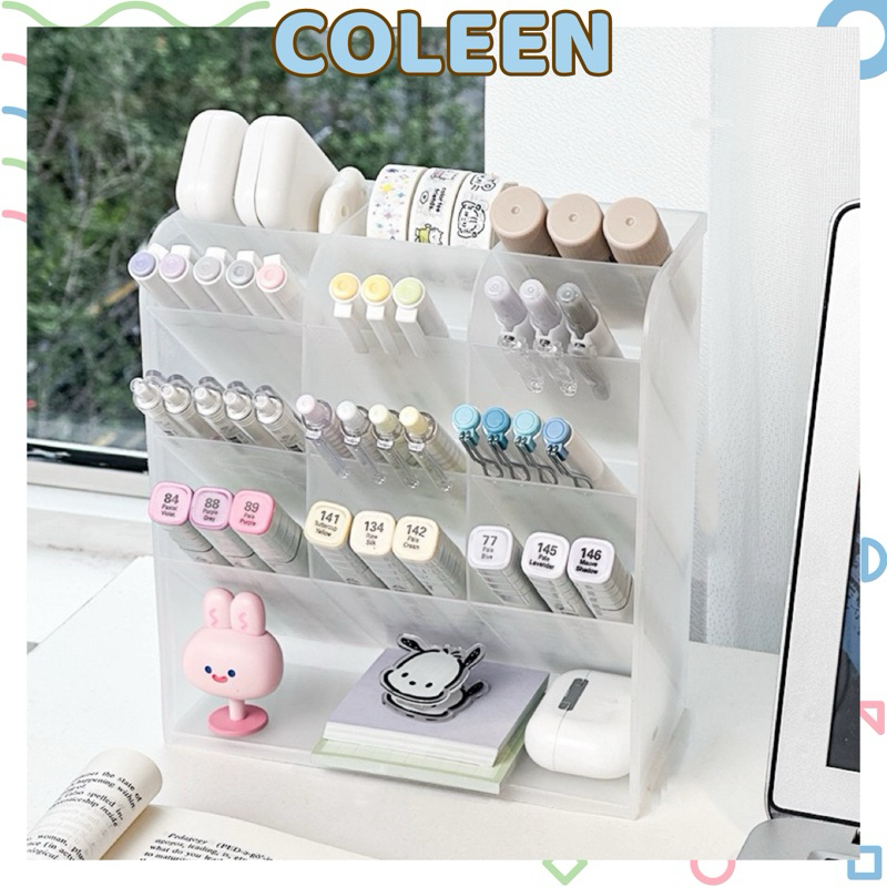 [CỠ LỚN NHẤT] Kệ Đựng Bút Nhiều Ngăn Sức Chứa Lớn Đựng Màu Arcrylic Để Bàn Decor Trang Trí Bàn Học COLEEN