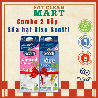 Sữa hạt hữu cơ thuần chay không thêm đường riso scotti