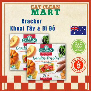 Cracker bánh khoai tây, bí đỏ orgran-gluten free garden veggies sweet potato & pumpkin crispbread - hộp 125g