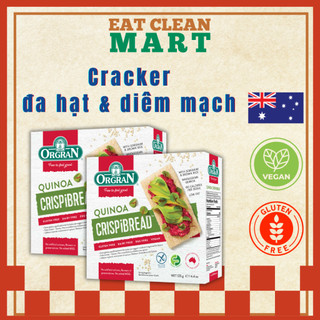Cracker Bánh Mì Giòn Đa Hạt & Diêm Mạch Orgran - GLUTEN FREE Toasted Multigrain Quinoa Crispibread - Hộp 125g