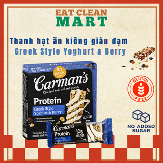 Thanh Protein Bar Giàu Đạm Carman's Greekstyle Yoghurt & Berry - Sữa Chua Hy Lạp & Quả Mọng 200G