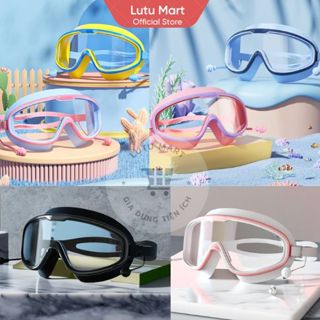 Kính Bơi Trẻ Em Người Lớn Gọng Lớn Kèm Bịt Tai Chống Sương Mù Không Thấm Nước Độ Nét Cao - Lutu Mart
