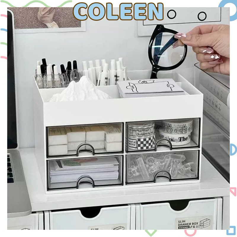 Tủ Decor 4 Ngăn Ống Cắm Bút Đựng Đồ Văn Phòng Phẩm Lặt Vặt Decor Trang Trí Bàn Học COLEEN