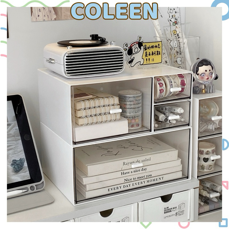 Tủ Mini Ngăn To Sức Chứa Lớn Tiện Ích Đựng Sách Đồ Dùng Học Tập Bút Decor Trang Trí Bàn Học COLEEN