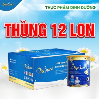 Thùng 12 lon sữa non tiểu đường diasure 850g - sữa chuyên biệt cho người tiểu đường hiweight