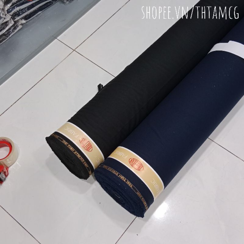 Vải Quần Tây Thái Tuấn Stretch Kaki Màu Đen