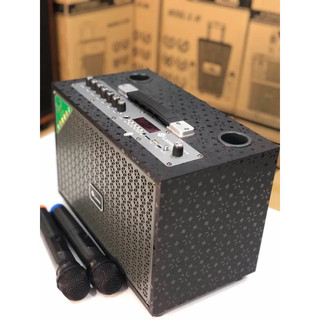 loa kéo leong L111 2 mic uhf