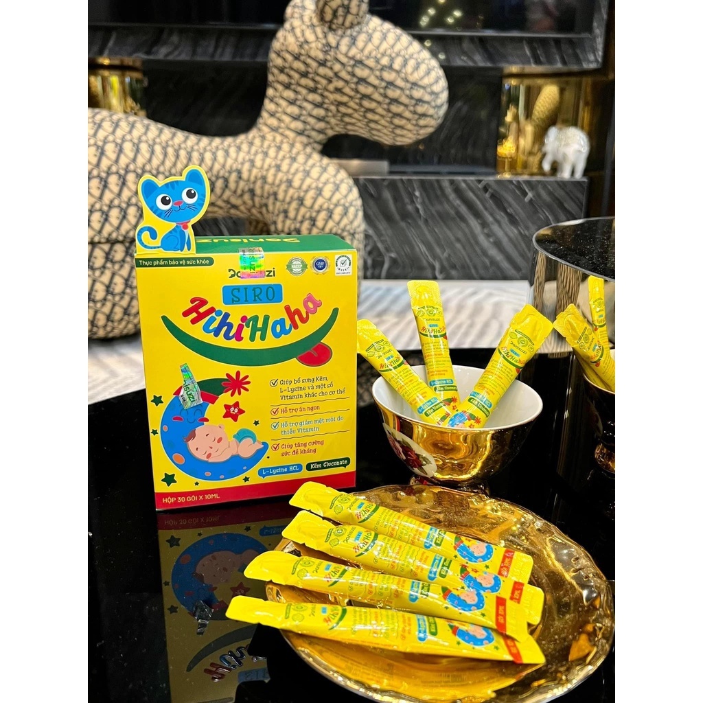 Siro ăn ngon Hihihaha Huyền Phi giúp bé tăng sức đề kháng ăn ngon tăng cân cao lớn hộp 30 Gói
