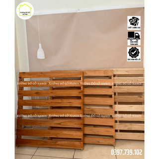 Giường Ngủ Pallet Gỗ  Tự nhiên mới KHÔNG MẮT ĐEN, LỖ ĐINH - Cam kết giường video