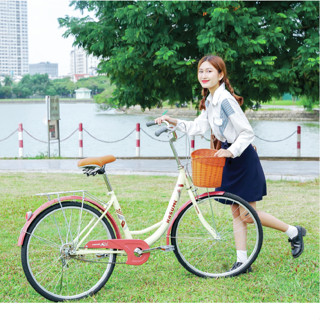 Xe đạp mini nữ 26 inch đi học, đi chơi dã ngoại nữ tính, trẻ trung, Model KASUMI X1