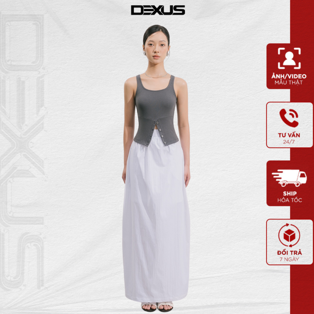 [UP TO 40%] Chân Váy Phồng Dáng Dài Trắng  Nữ 𝐃𝐗 𝐃𝐄𝐗𝐔𝐒 CHIXIA VERINA SKIRT_DXCV150036