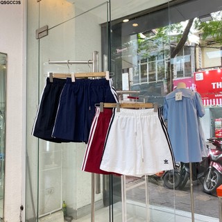 Quần short gió cạp chun 3 sọc