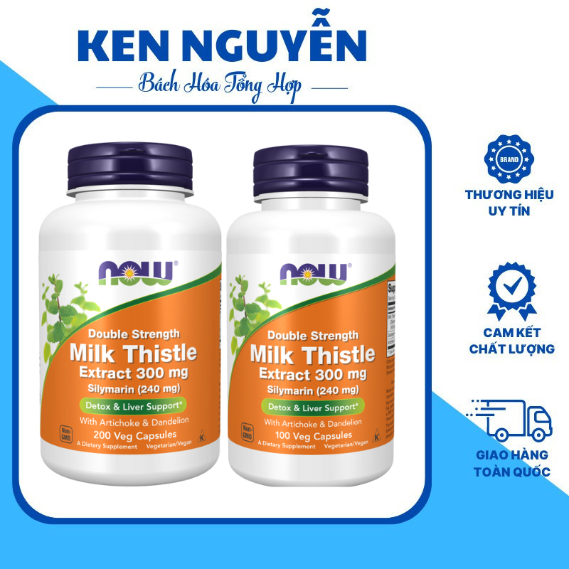 SILYMRIN Viên Uống Hỗ Trợ Giải Độc Gan Now Silymarin Milk Thistle 300mg - Ken Nguyễn- Bách Hóa Tổng Hợp