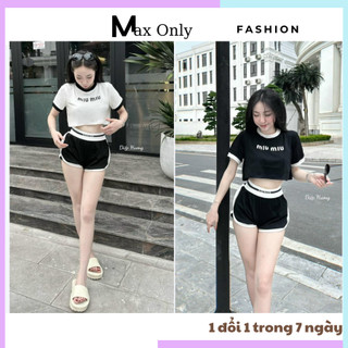 Set quần áo nữ, bộ quần áo dài nữ 2 món quần short đùi và áo thun ngắn