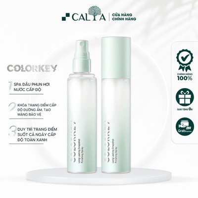 Xịt Khóa Make Up Colorkey MÀU XANH LÁ Dưỡng Ẩm, Giữ Lớp Make Up Lâu Trôi 100ml