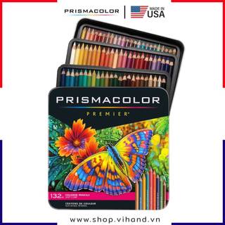 [VIHAND - CHÍNH HÃNG] Bộ bút chì màu Prismacolor Premier Soft Core Hộp thiếc – 132 Màu
