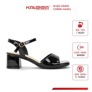 Kaleea - Giày Sandal Cao Gót Nữ Chất Da Bóng Đế Cao 4p Đi Êm Chân - EUNN38
