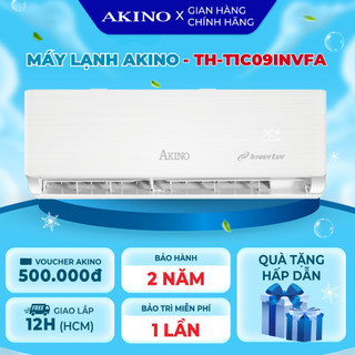 Máy lạnh akino điều hòa akino th-t1c09invfa inverter 1 chiều 9000btu - miễn phí công lắp đặt - hàng chính hãng
