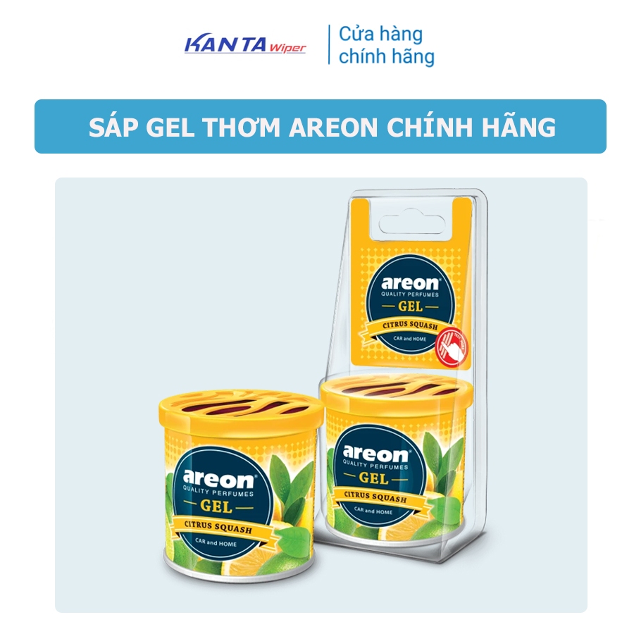 Sáp Gel Thơm ô tô AREON Nước Hoa Ô Tô - Gel Thơm Hoa Quả Nhiệt Đới Dịu Mát Areon Gel Nhập Khẩu Bulgaria - Kanta