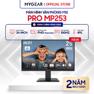 Màn hình máy tính văn phòng - msi pro mp253 / mp253w màu trắng - 24" fhd ips 100hz - chính hãng bảo hành 2 năm
