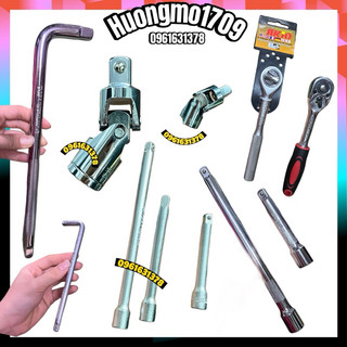 Tay vặn chữ l 1/4'' - 1/2” lắp khẩu vặn ốc 2 đầu