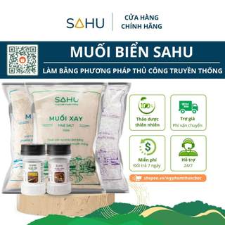 Muối sahu được làm từ 100% muối biển sạch tự nhiên làm theo phương pháp truyền thống