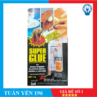 Keo dán đa năng siêu dính siêu chắc chắn super glue alteco con voi super strong thái lan 3g - keo dán gỗ, nhựa,..