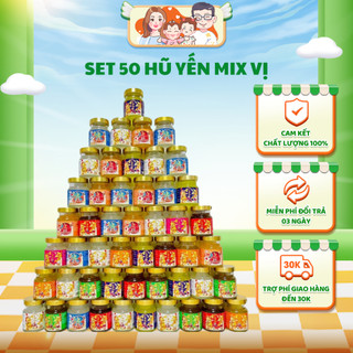  Set 50 hũ yến mix vị 35% dịch chiết tổ yến  gồm 30 hũ mix vị -10 hũ trẻ em -10 hũ ăn kiêng  góc nhà kem 