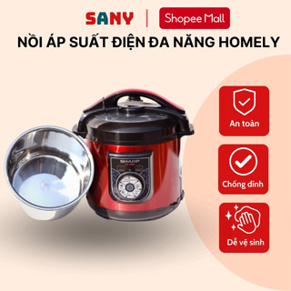 Nồi áp suất điện đa năng HOMELY- Sharp 6l, ninh kỹ hầm nhừ giữ trọn vị ngon, bảo hành 12 tháng