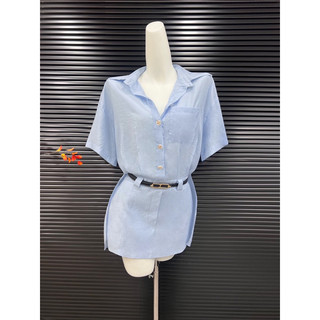 👗ĐẦM SUÔNG SƠMI KÈM BELT <ảnh thật ở cuối>