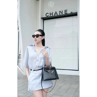 [Sẵn hoả tốc kèm ảnh thật] ĐẦM SƠMI KÈM BELT