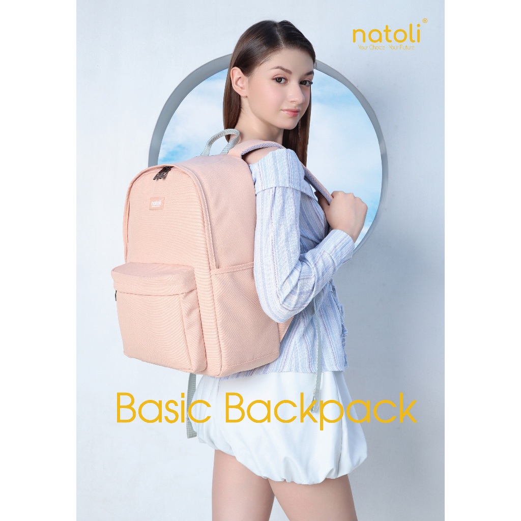 Balo đi học nam nữ thương hiệu NATOLI nhiều ngăn chống nước tốt - Basic Backpack B2 | BigBuy360 - bigbuy360.vn
