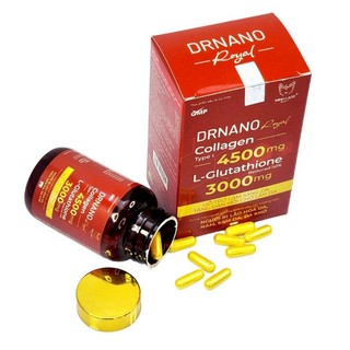 Combo 2 hộp viên uống trắng da, mờ nám drnano royal tặng mặt nạ kem