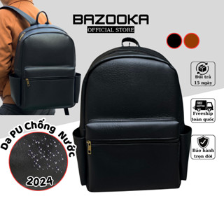 Balo da pu thời trang BAZOOKA balo đi học nam nữ có ngăn bí mật phong cách Hàn Quốc BL14