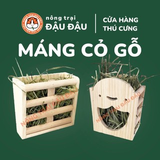 Máng cỏ gỗ cho thỏ, bọ ú, chinchilla gắn chuồng